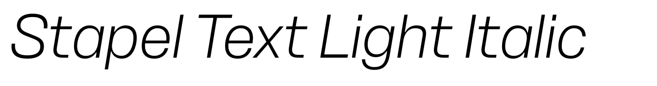 Stapel Text Light Italic